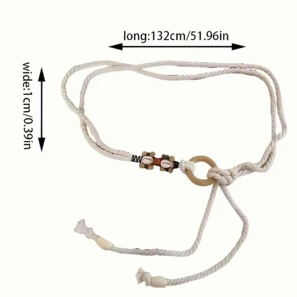 Boho Seashell Tie Belt NWT